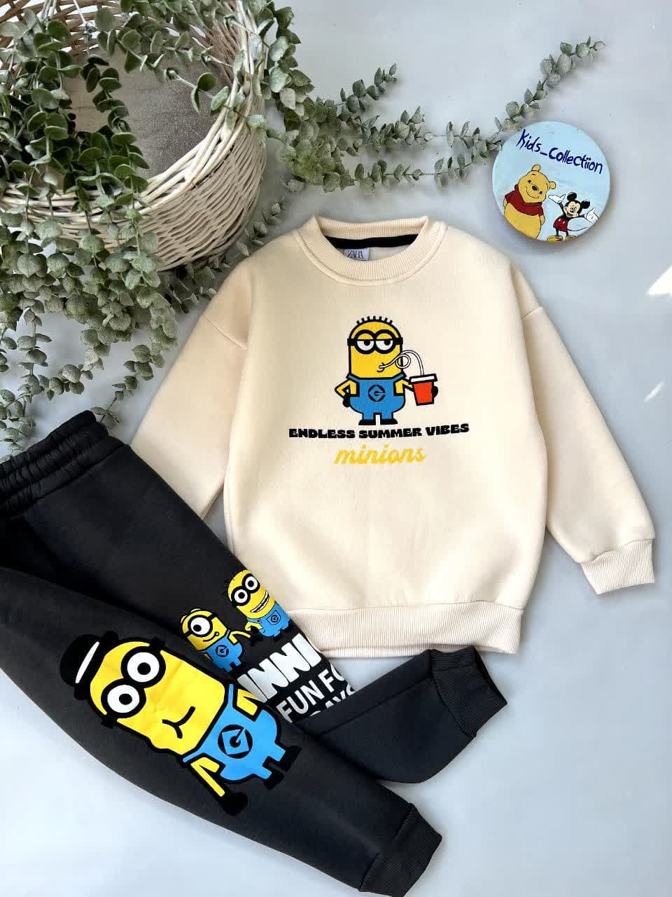 ست بلوز و شلوار پسرانه داخل کرکی زارا طرح مینیون