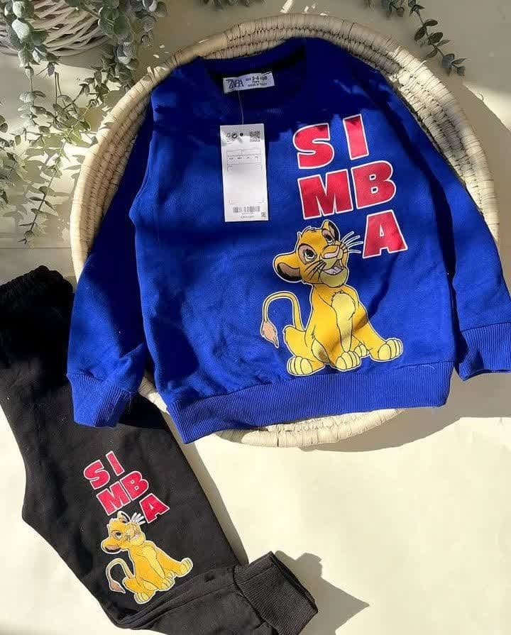 ست بلوز و شلوار پسرانه داخل کرکی زارا طرح سیمبا