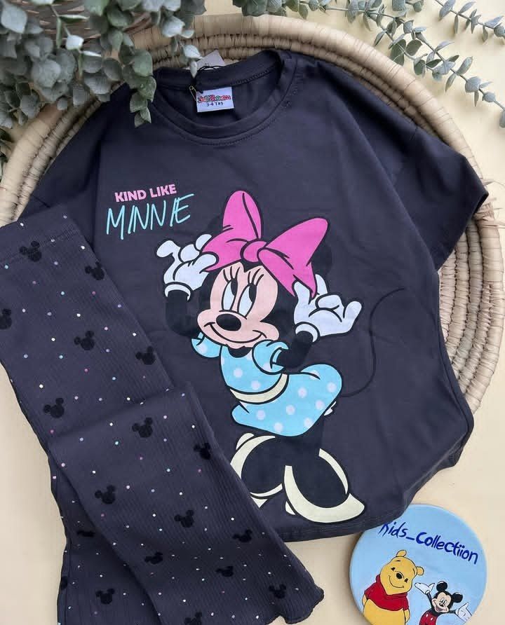 ست تیشرت و شلوار دخترانه طرح میکی موس
