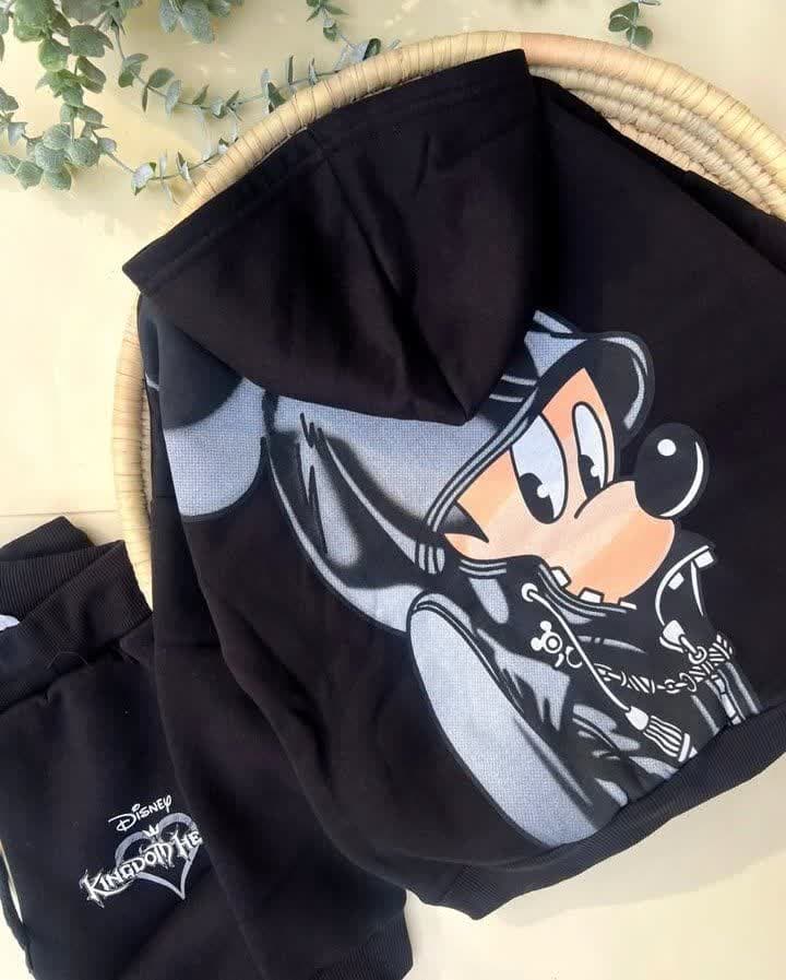 ست هودی و شلوار پسرانه زارا داخل کرک طرح میکی موس